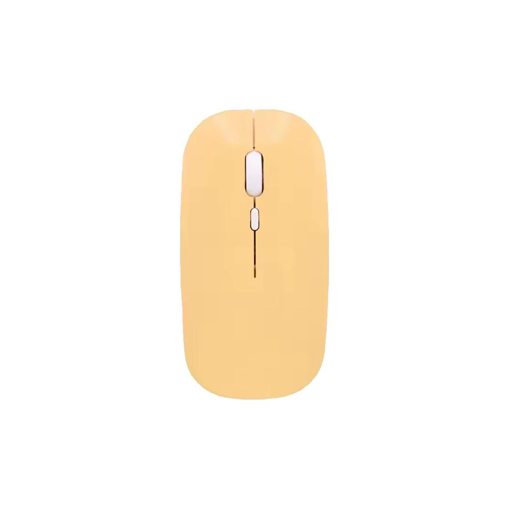 Mouse Inalámbrico RGBM-02 Bluetooth 2.4G RGB 1200DPI Amarillo Pastel