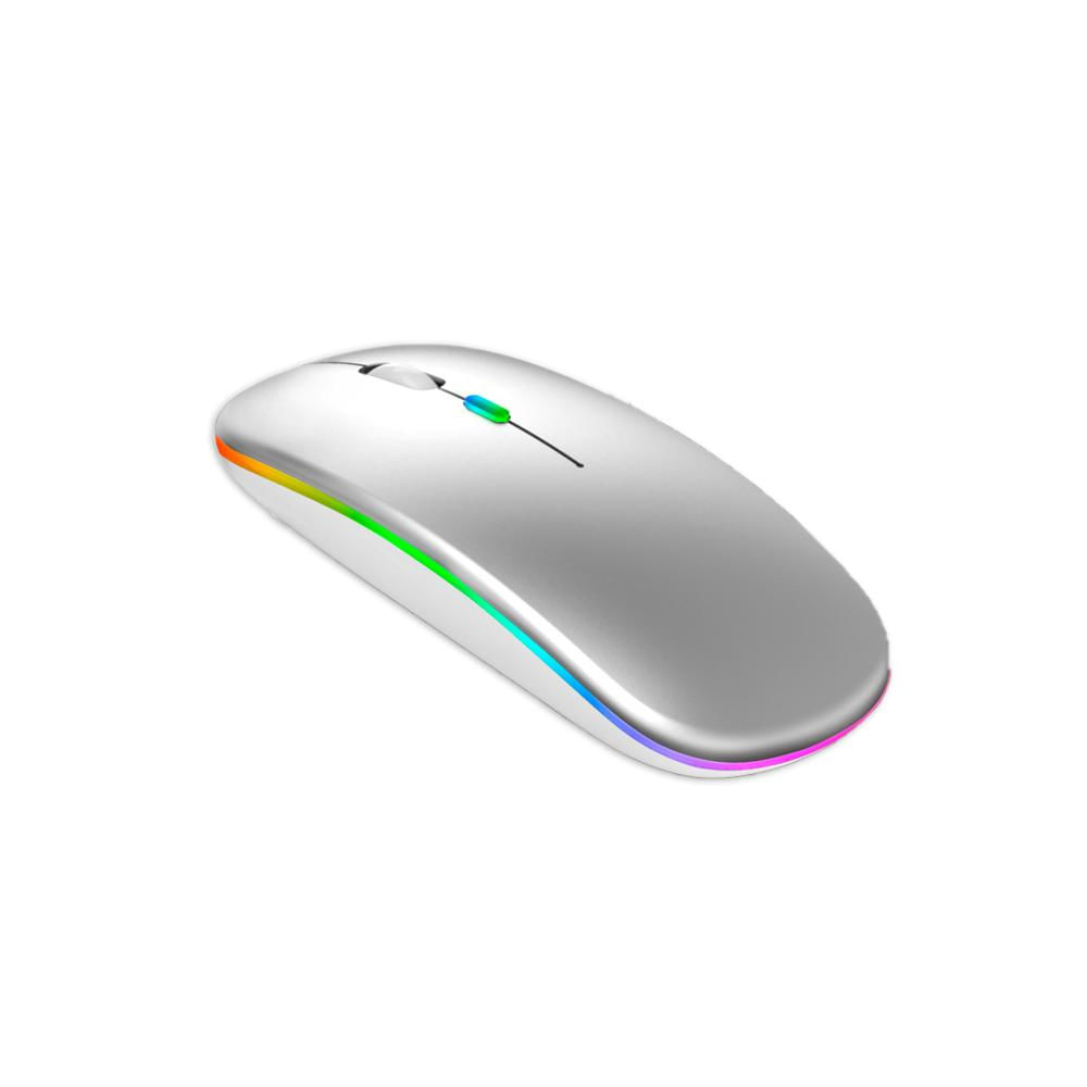 Mouse Inalámbrico RGBM-02 Bluetooth 2.4G RGB 1200DPI Blanco