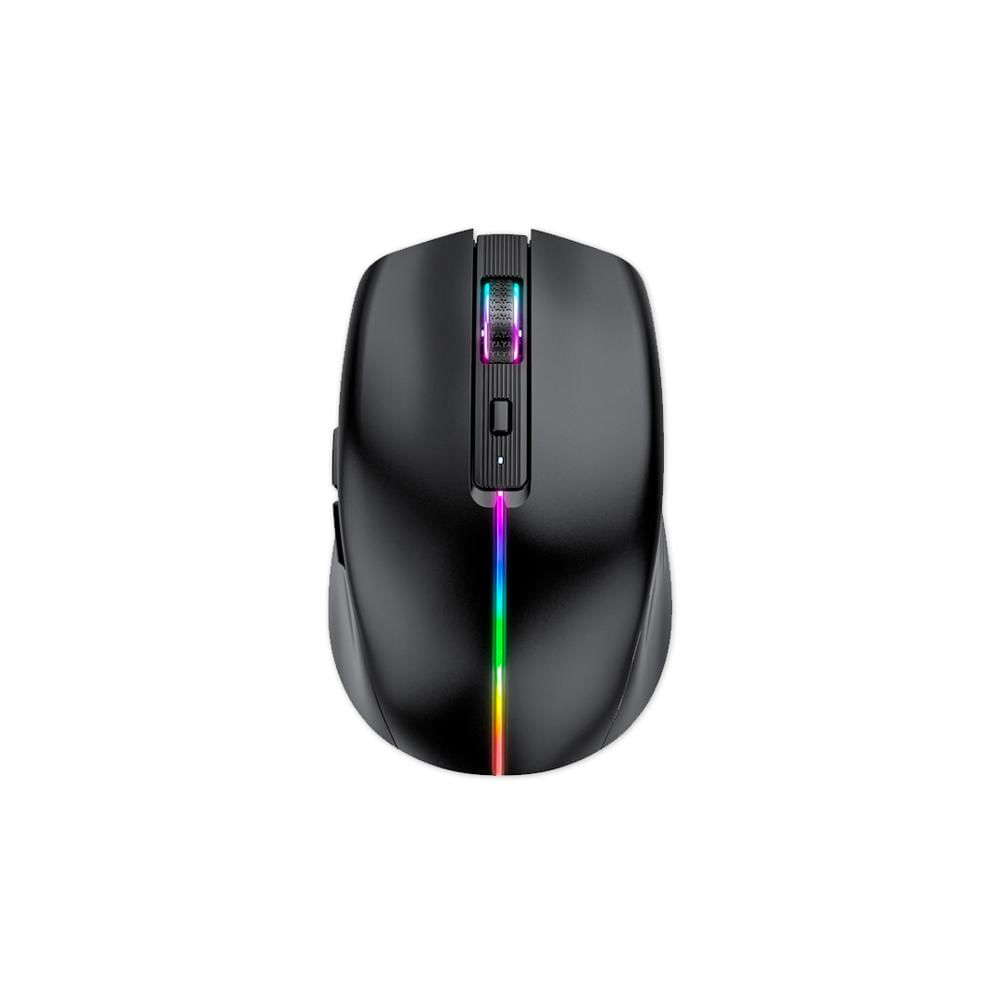 Mini Mouse Inalámbrico RGBM-01 Recargable BT RGB 2.4G Negro