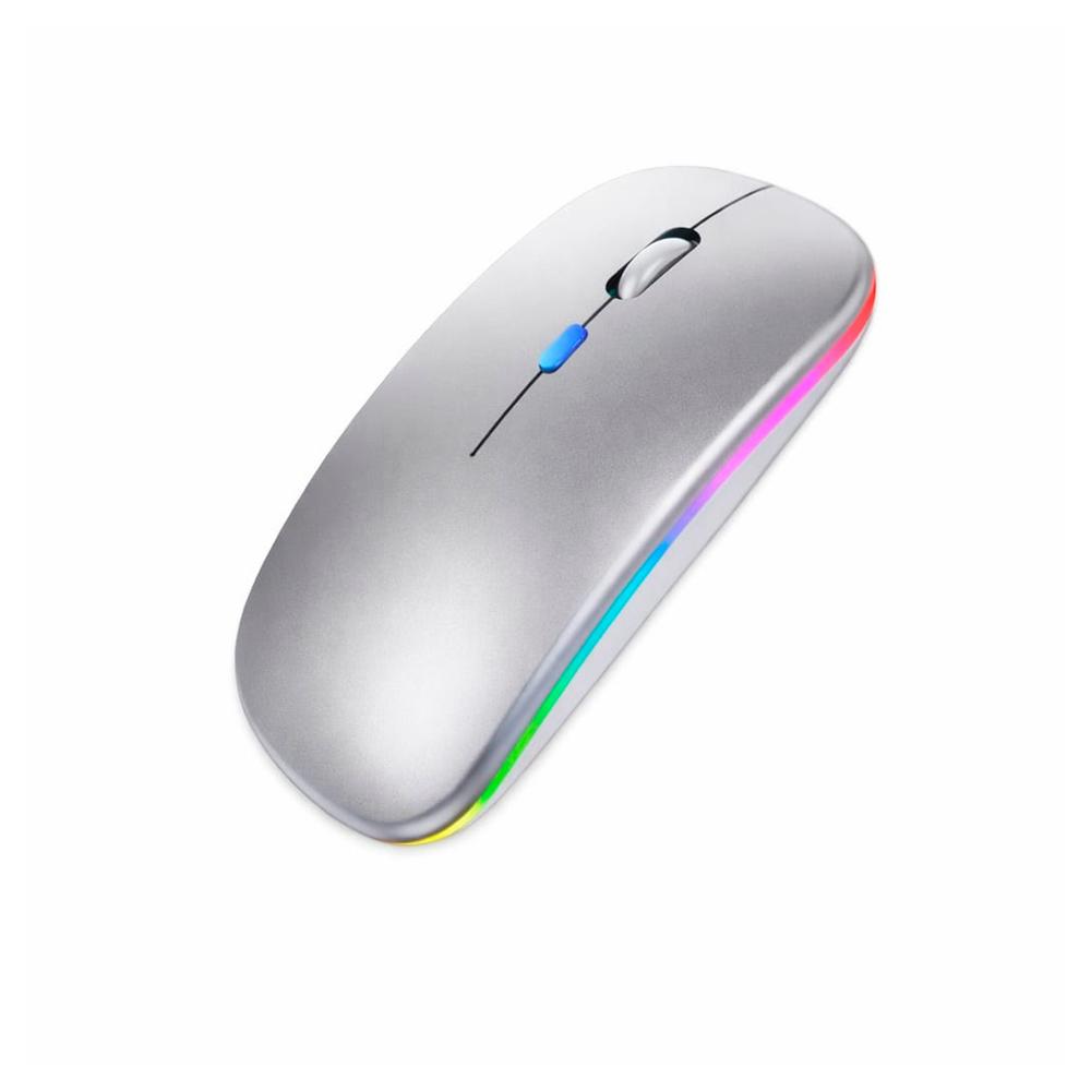 Mouse Inalámbrico RGBM-02 Bluetooth 2.4G RGB 1200DPI Silver
