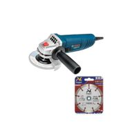 ESMERIL ANGULAR 45 850W GWS850 - BOSCH + DISCO DIAMANTADO SEGMENTADO CORTE CONCRETO 4½ - KAPPO
