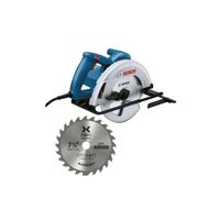 SIERRA CIRCULAR 7-¼,"" 1300W GKS130-BOSCH + DISCO CARB. DENTADO CORTE MADERA 7-1/4"" X 24D- KAPPO