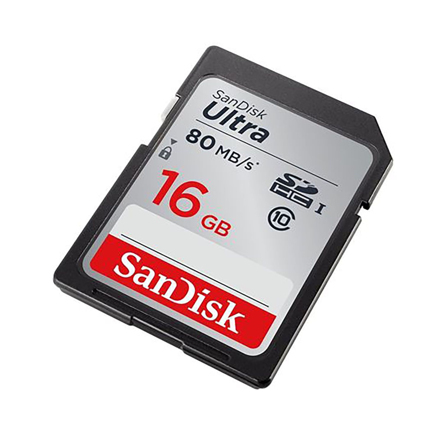 Memoria SD SanDisk Ultra SDHC 16GB UHS-I 80MB/s Clase 10 Full HD Negro