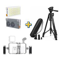tripode de 7kilos+ jaula de aluminio + Luz LED 40W