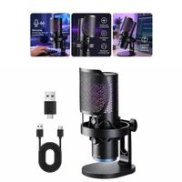 Micrófono RGB de Escritorio para Streaming Podcast