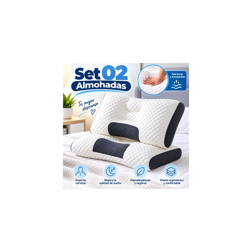 Pack x2 Almohadas Ergonómicas Cervicales