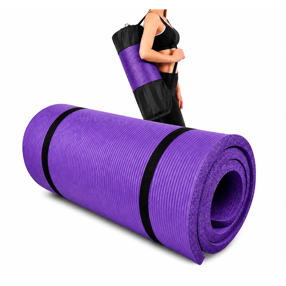 Yoga Mat Colchoneta Enrollable Tapete De Ejercicios 20 Mm Morado