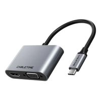 Adaptador de USB-C a HDMI, VGA, USB-A, PD - CABLETIME | CB41G