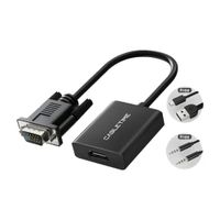 Adaptador de VGA macho a HDMI hembra - CABLETIME | CP54B