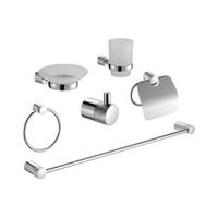 Kit de Baño Elegante 6 Acero Cromado 304