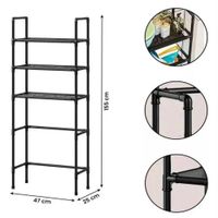 Estante Organizador Para Baño Sobre Inodoro De 3 Niveles NEGRO