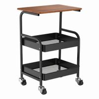 Carrito Organizador Multifuncional Con Mesa 3 Niveles Ruedas