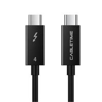 Cable USB-C Thunderbolt 4 Certificado, 100W, 40Gbps, 8K, de 0.8M - CABLETIME | CT40G