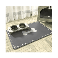 Tapete Antideslizante para Comida de Mascotas - 60 x 90 - Gris