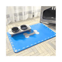 Tapete Antideslizante para Comida de Mascotas - 60 x 90 - Azul