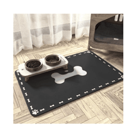 Tapete Antideslizante para Comida de Mascotas - 60 x 90 - Negro