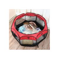 CORRAL PLEGABLE PARA MASCOTAS TALLA L 114x114x60 cm - ROJO