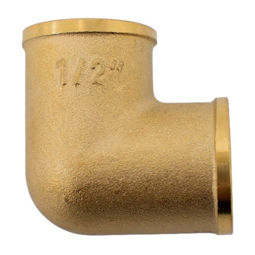 Codo 1/2""*90° Liviano Bronce Agua FyC Werken