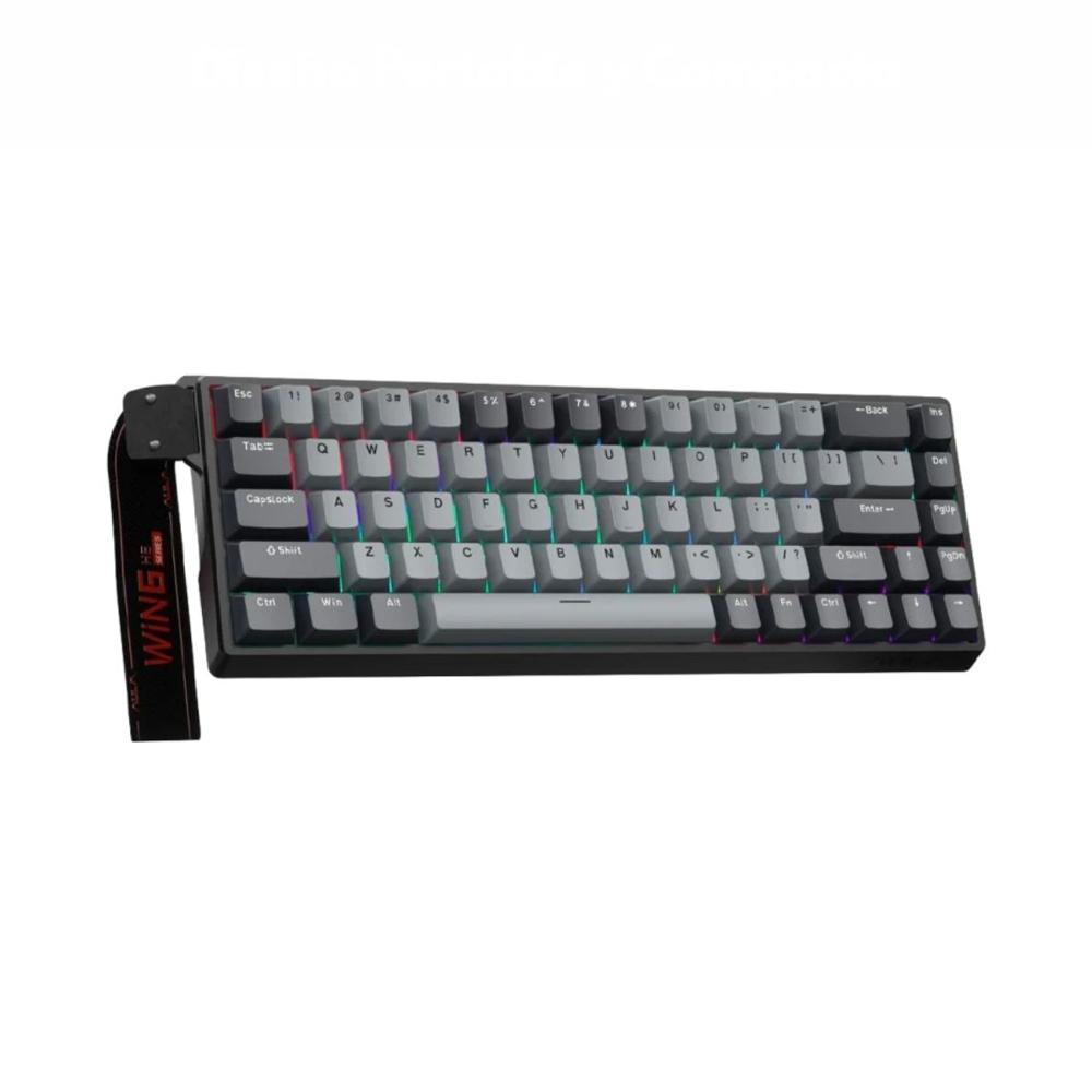 Teclado Aula WIN68HE Pro Wired 65 Black Switch Magnetic