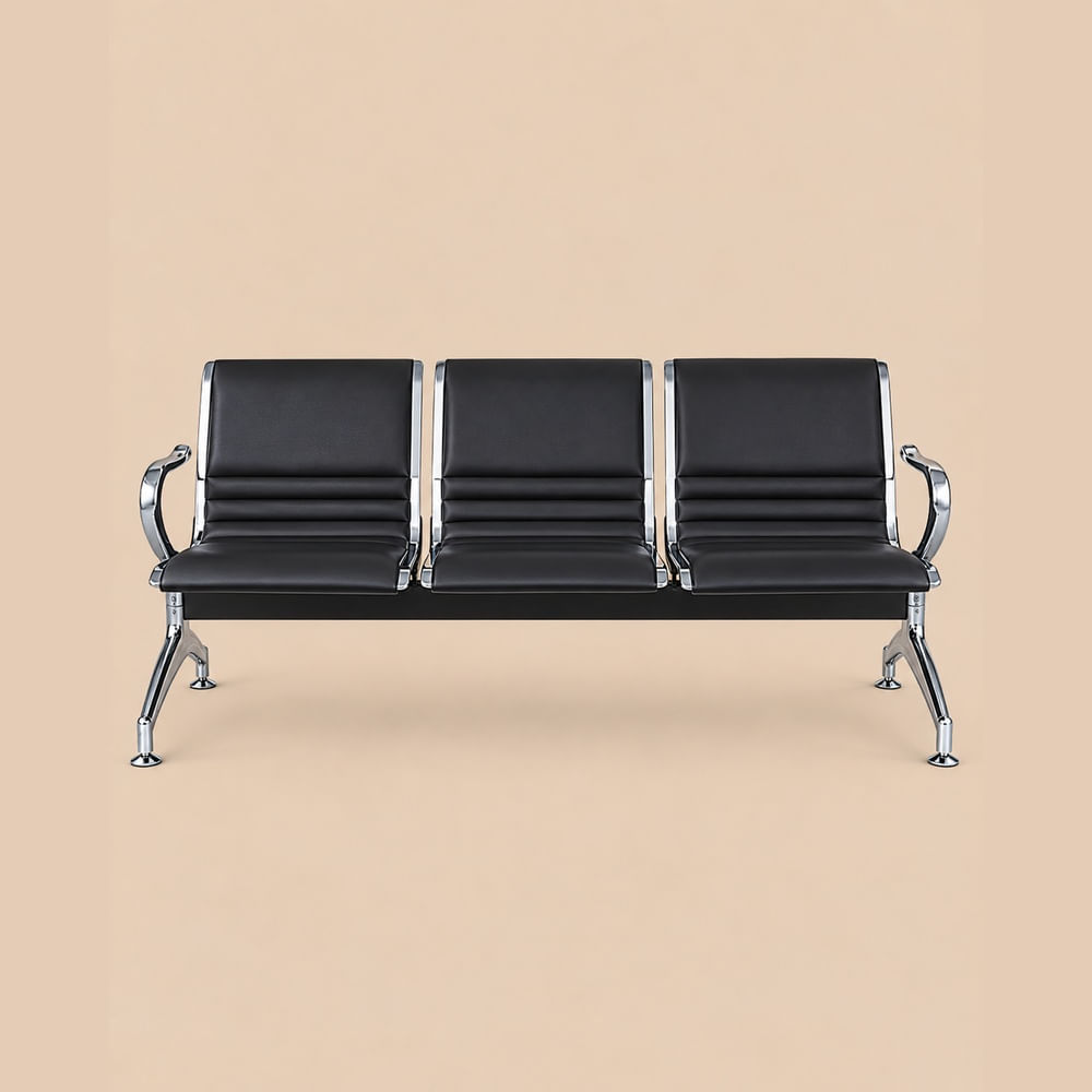 Banqueta 3 Asientos Stanford Ventitas Home Negro