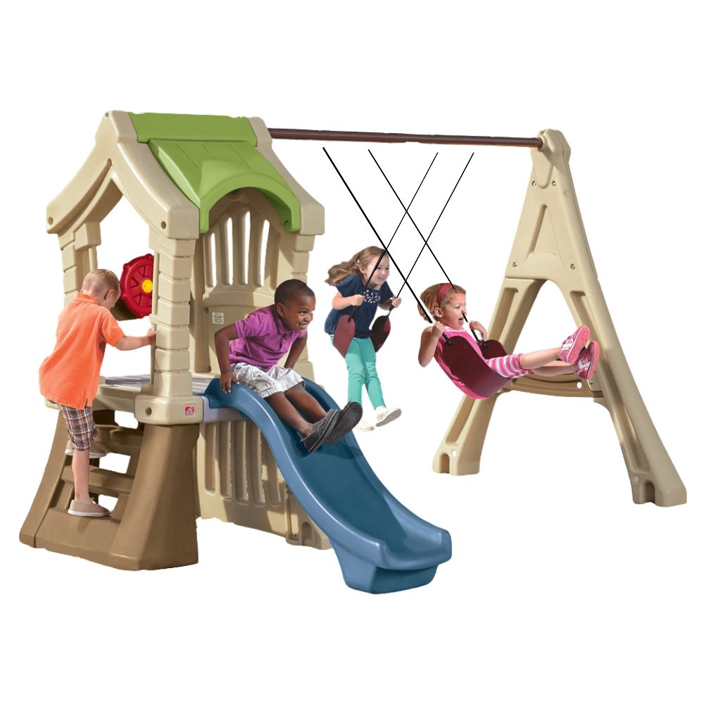 Juego Infantil Columpio y Resbaladera Gimnasio Step2 Beige