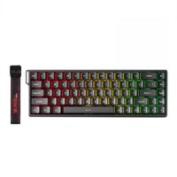 Teclado Aula WIN68HE Wired 65 Black Switch Magnetic Gray Wood