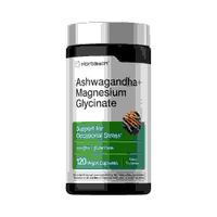 Horbaach Ashwagandha y Glicinato de Magnesio 120 Cápsulas Veganas