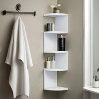 Estante 5 Niveles Flotante Esquinero Moderno Organizador Multifuncional Elegante - Blanco