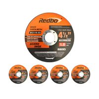 Pack 5 Unid Disco Corte 4 10mm Color Naranja Redbo