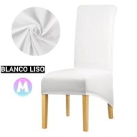 06 Forros de silla XL arabe color Blanco Liso