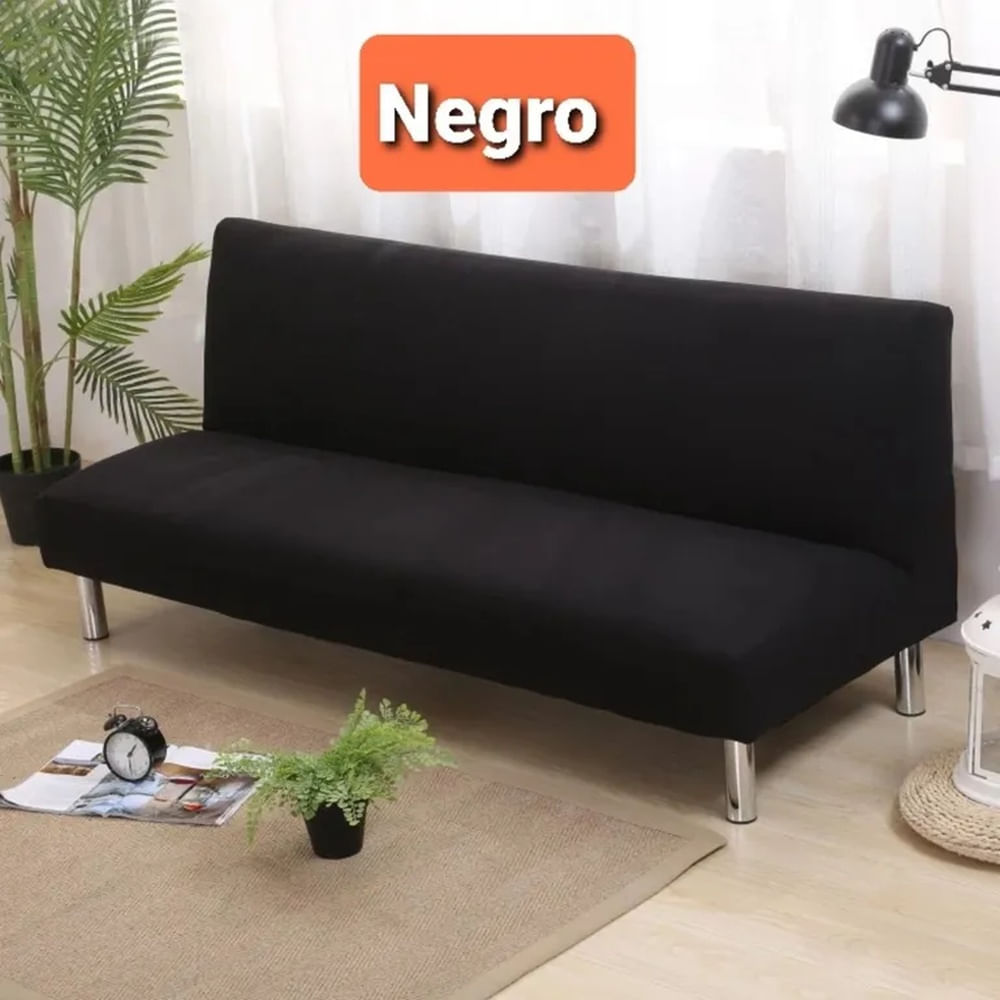 Forro para Futon o Sofa Cama color negro Liso