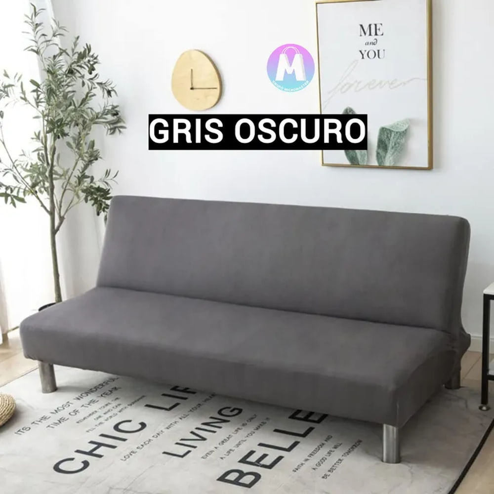 Forro para Futon o Sofa cama Gris oscuro