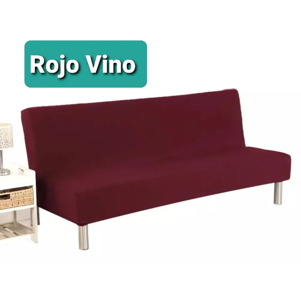 Forro para Futon o Sofa Cama Rojo Vino Liso