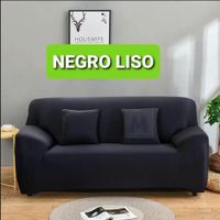 Forros de muebles Set spandex 3-2-1 color negro liso