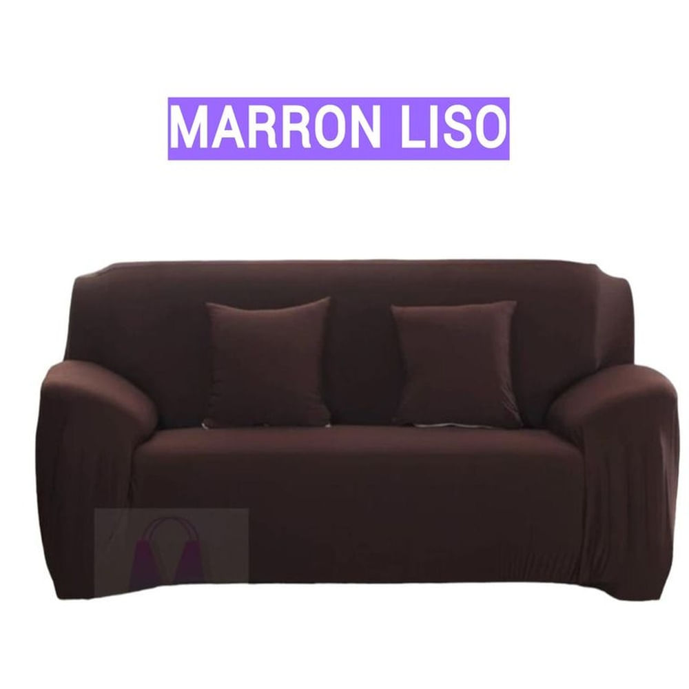 Funda de sillones Set spandex 3-2-1 Marron Liso