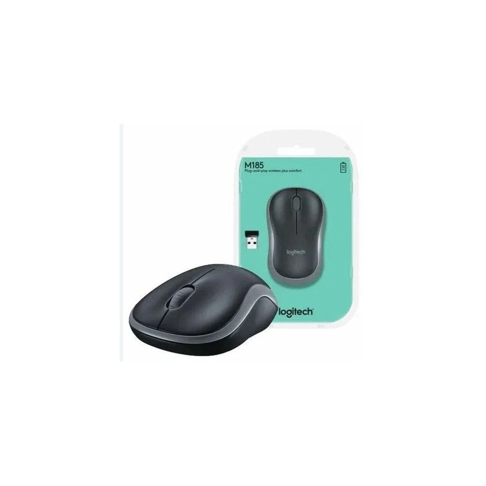 MOUSE LOGITECH M185 WIRELESS GRAY