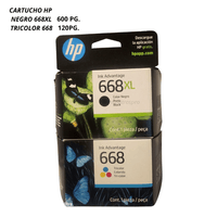 Cartucho HP 668 Negro y Tricolor original 7FP36VL 7FP39VL