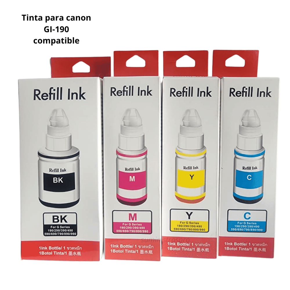 Kit de Tinta GI-190 Compatible para Canon