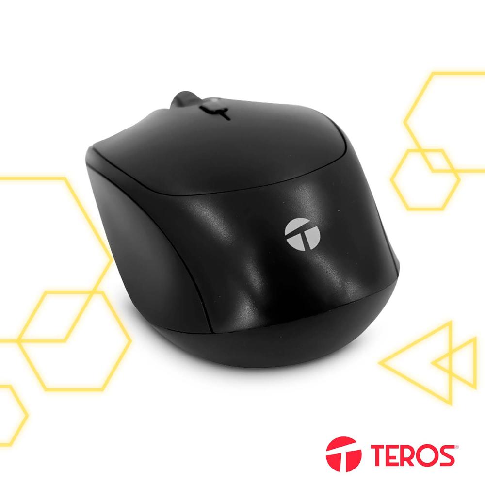 Mouse Óptico Teros TE-1222S USB 1600 DPI Negro