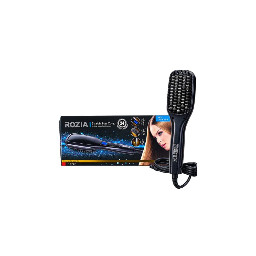 Cepillo Alisador Eléctrico Rozia HR767 para Cabello