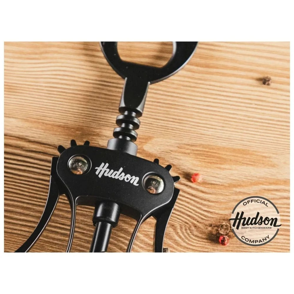 Sacacorchos con Alas de Zinc Negro HUDSON