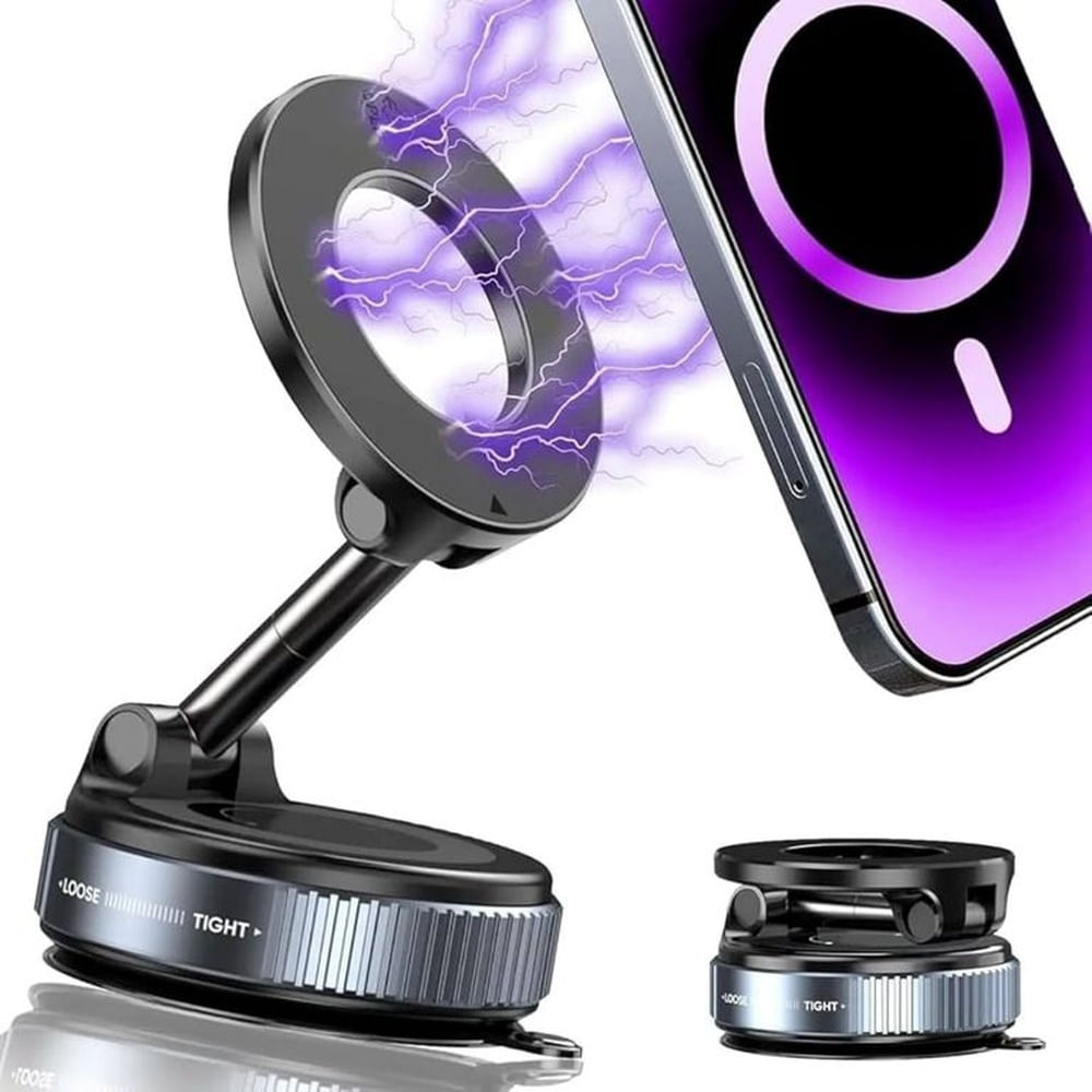 Soporte Magnético 360 grados  SUPER para Celular con Ventosa Potente  Auto Escritorio Vidrio