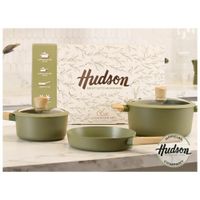 Set de Ollas Antiadherente 5 Piezas Olive HUDSON