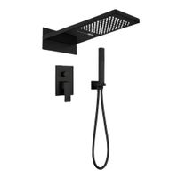 Mezcladora Empotrada para Ducha Negro Mate