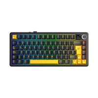 Teclado Aula F75 Max Wireless Español Black Yeloow Switch Star Vector