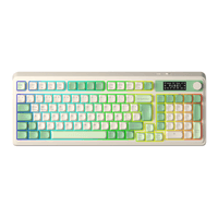TECLADO AULA S99 PRO INALAMBRICO ESPAÑOL GREEN LIGHT CREAM VERE SALVAJE