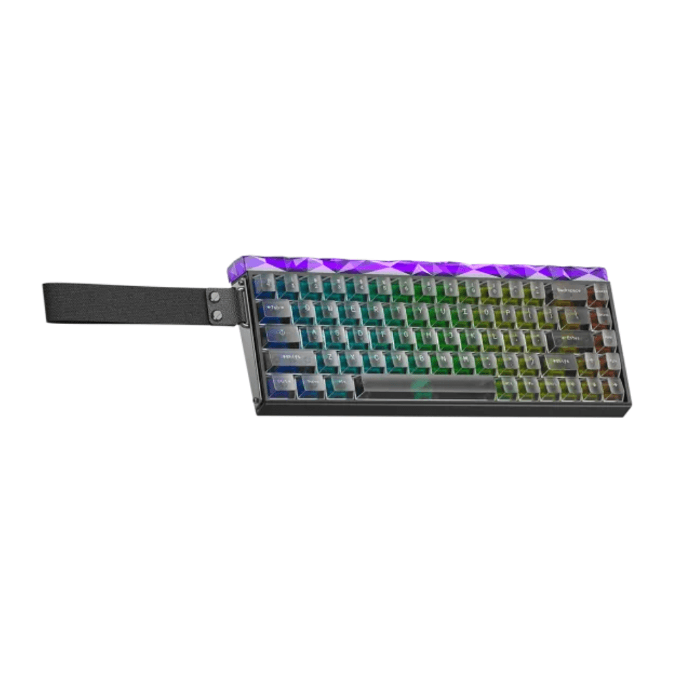 TECLADO AULA HERO68HE RGB CABLEADO INGLES BLACK TRANSPARENT - JADE KING MAGNETIC SWITCH