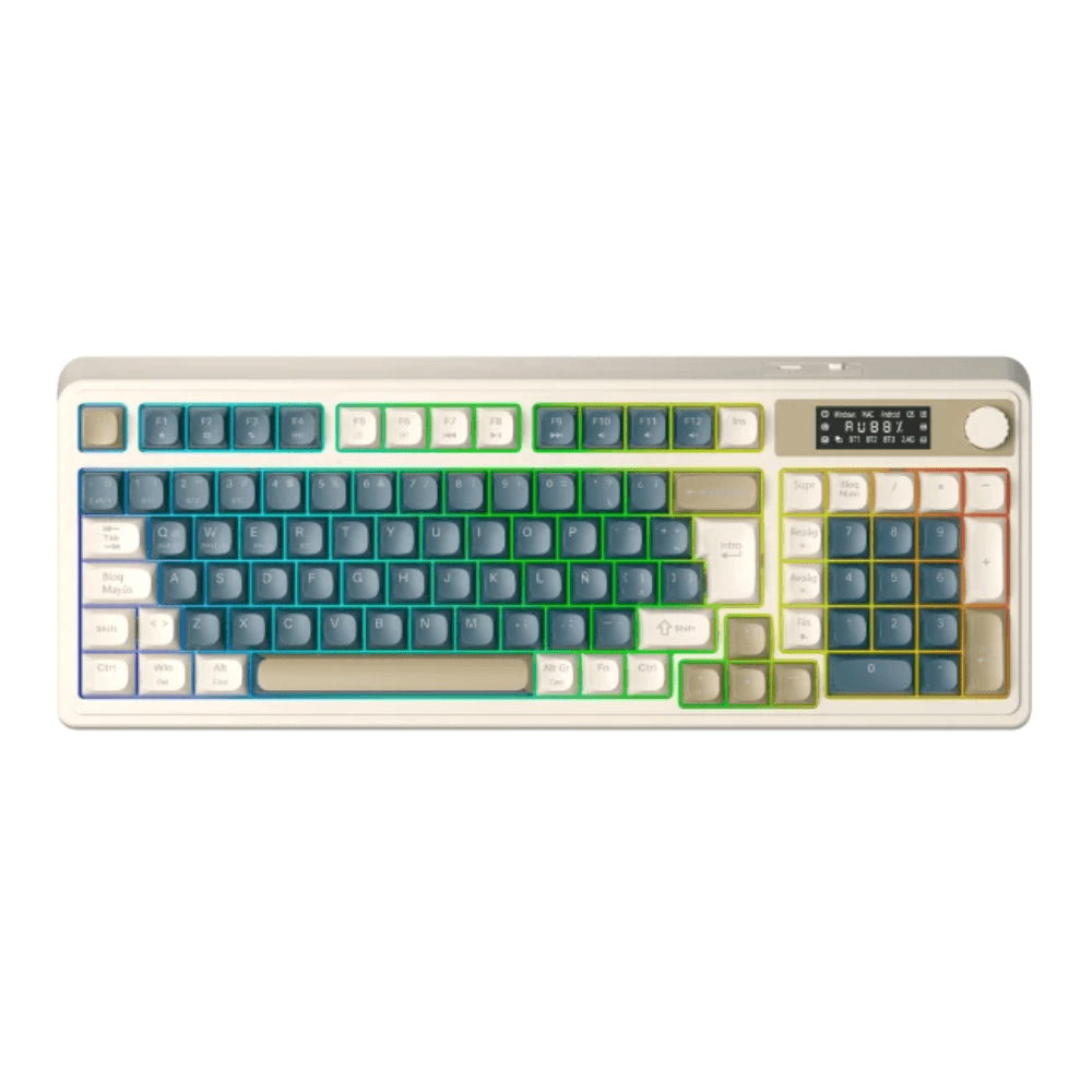 TECLADO AULA S99 PRO INALAMBRICO ESPAÑOL GRISS RETRO