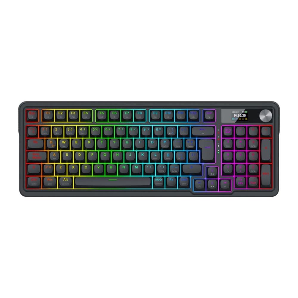 Teclado Redragon Eisa LCD Pro K719 Wireless Spa Switch Mint - Black