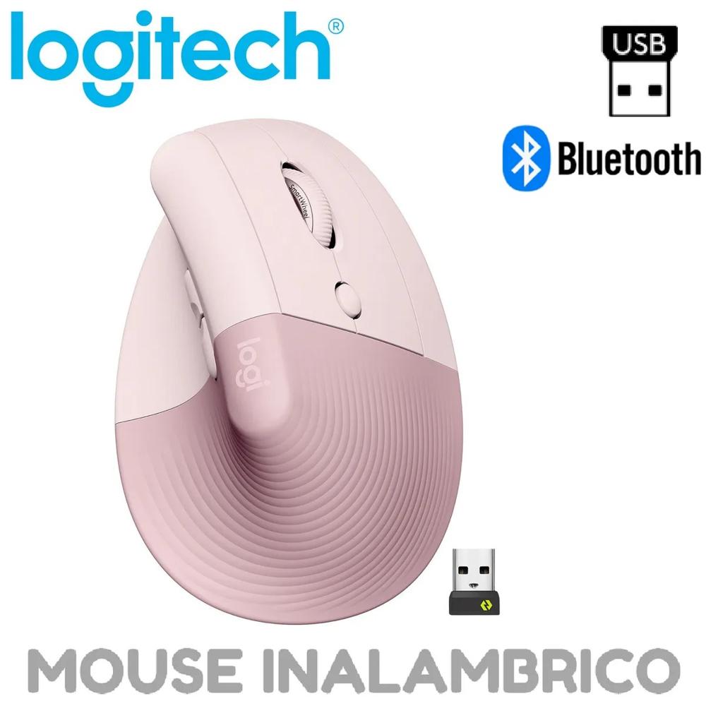 MOUSE LOGITECH LIFT VERTICAL INALAMBRICOBLUETOOTH ROSADO